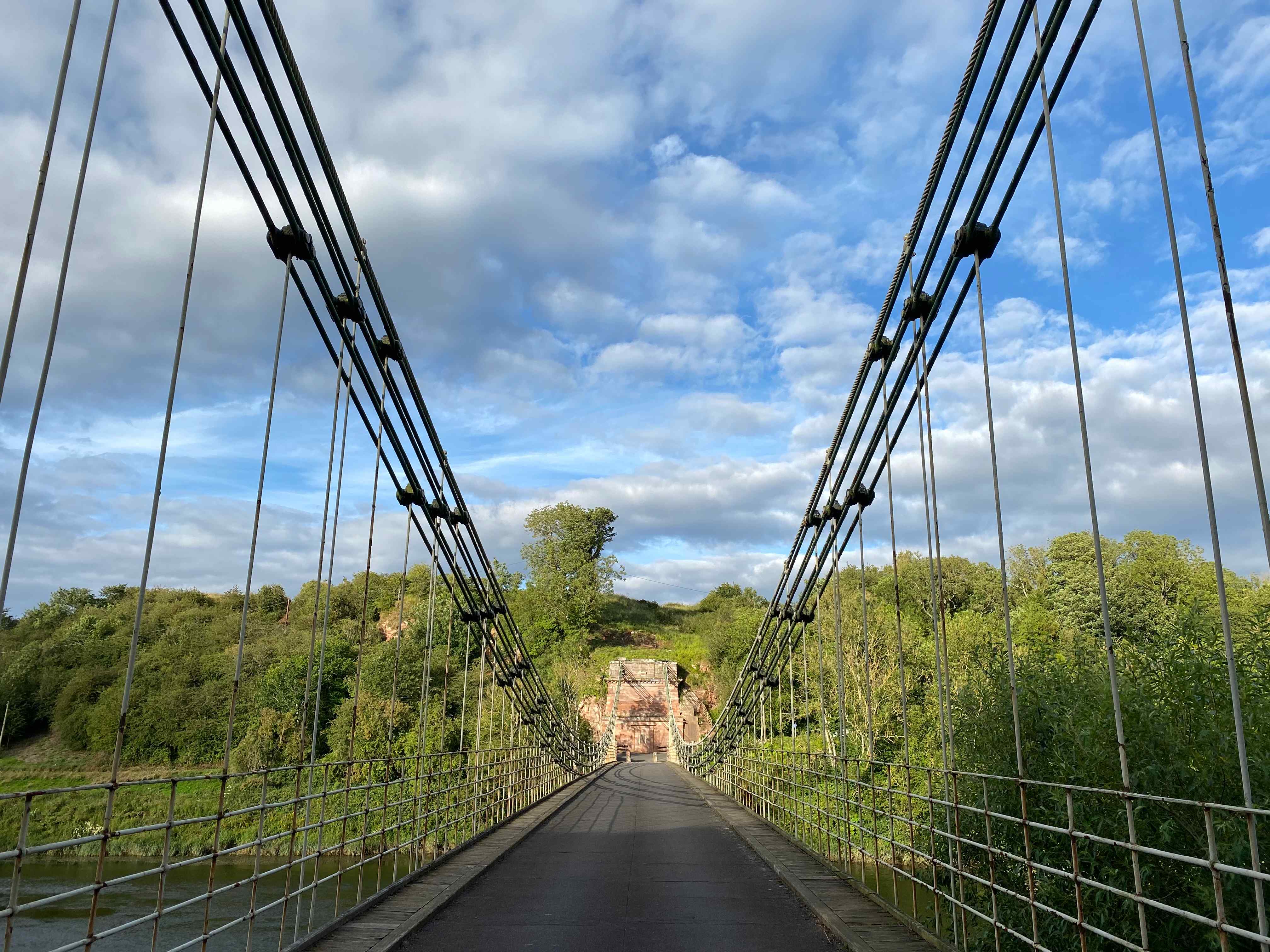 Union Chain Bridge. View from Scottish side towards England.