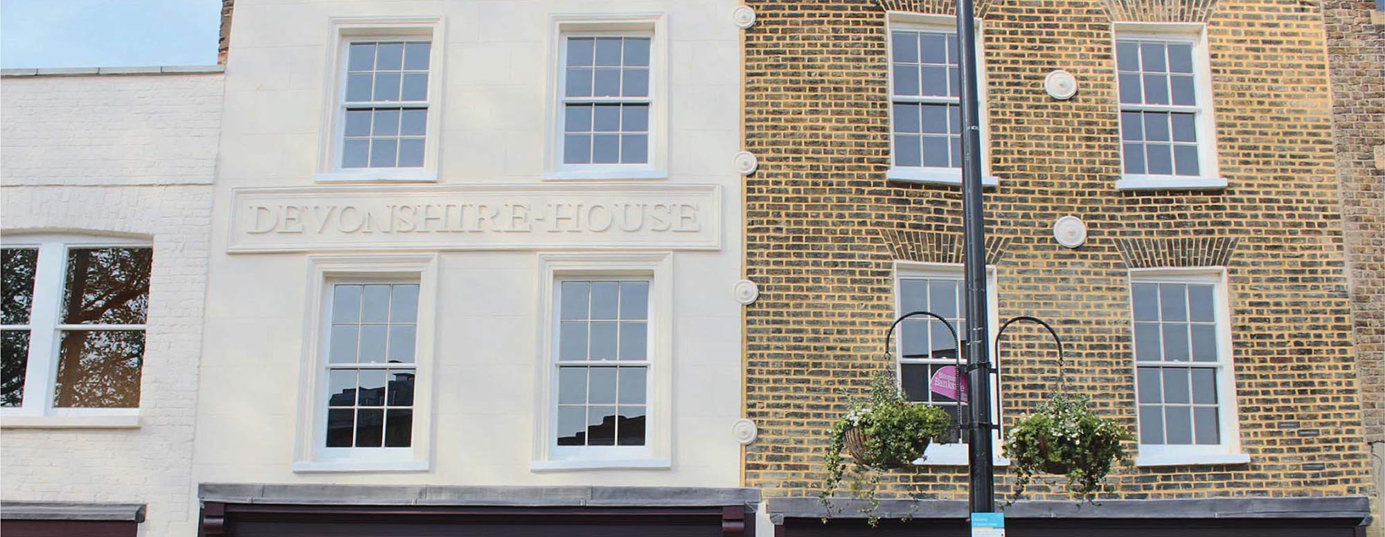 Front facade of Devonshire House