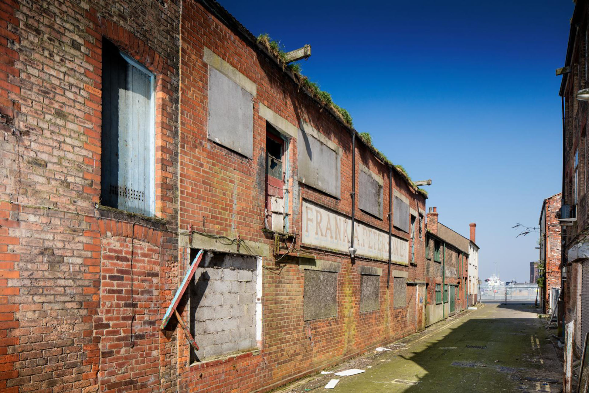 Delapidated factory building
