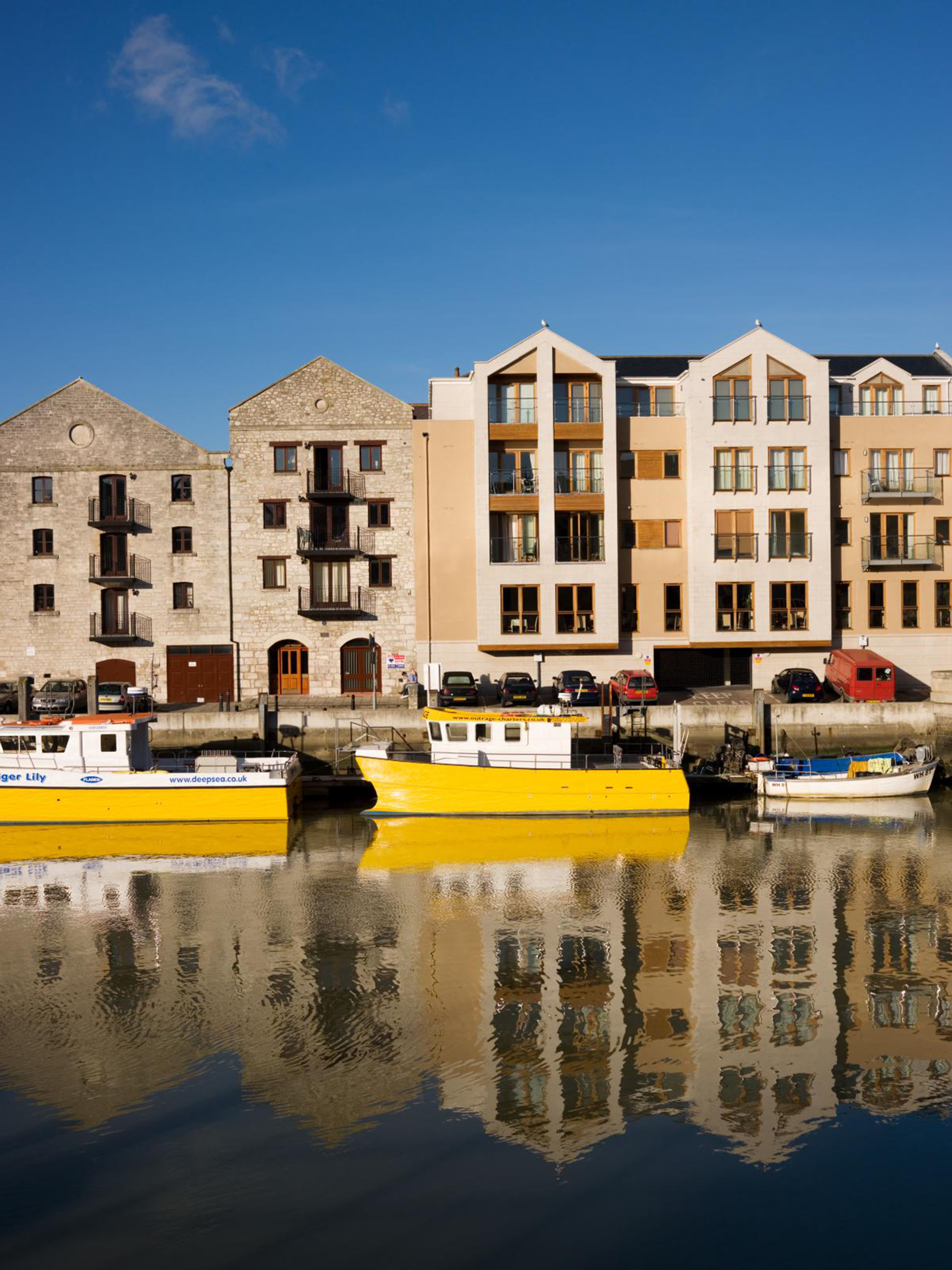 Harbourside buildings in Weymouth