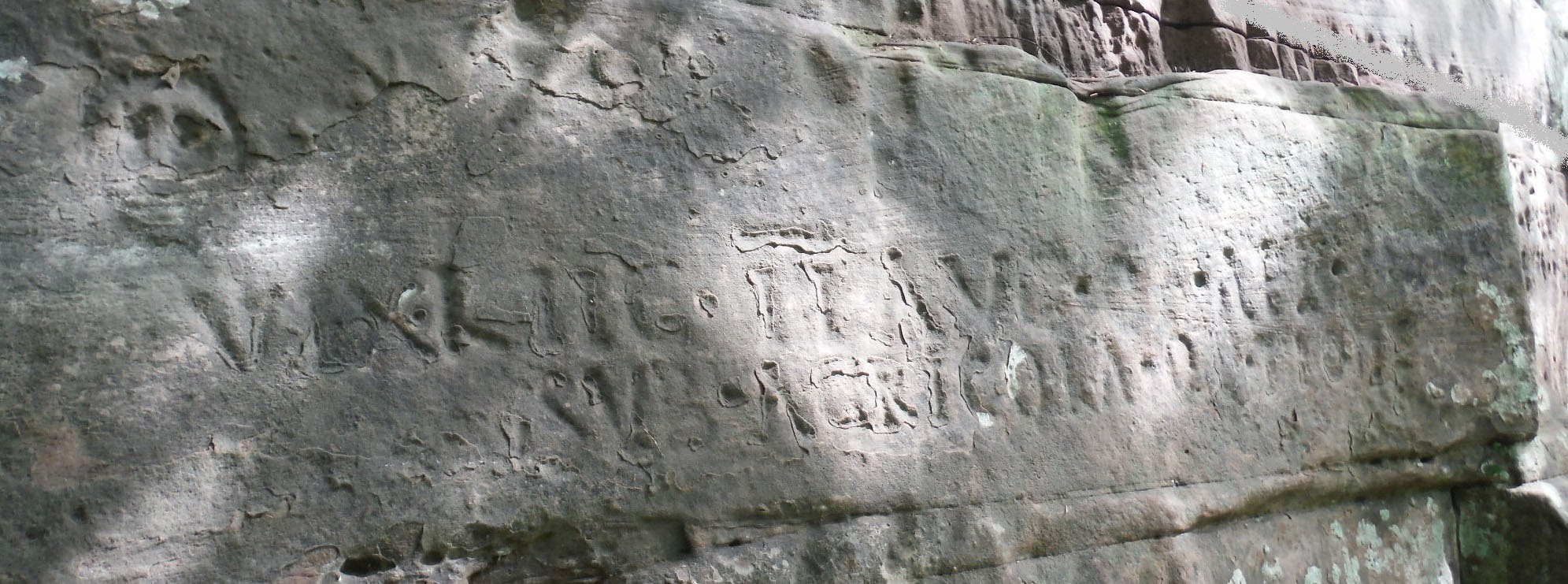 Roman graffiti left at quarry in Gelt, Cumbria