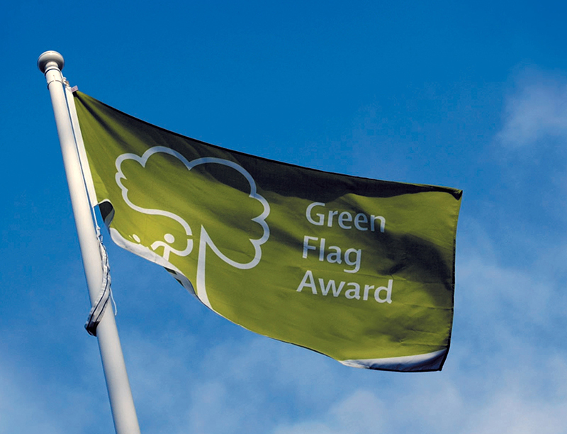 Photograph of the Green Flag Awards Flag