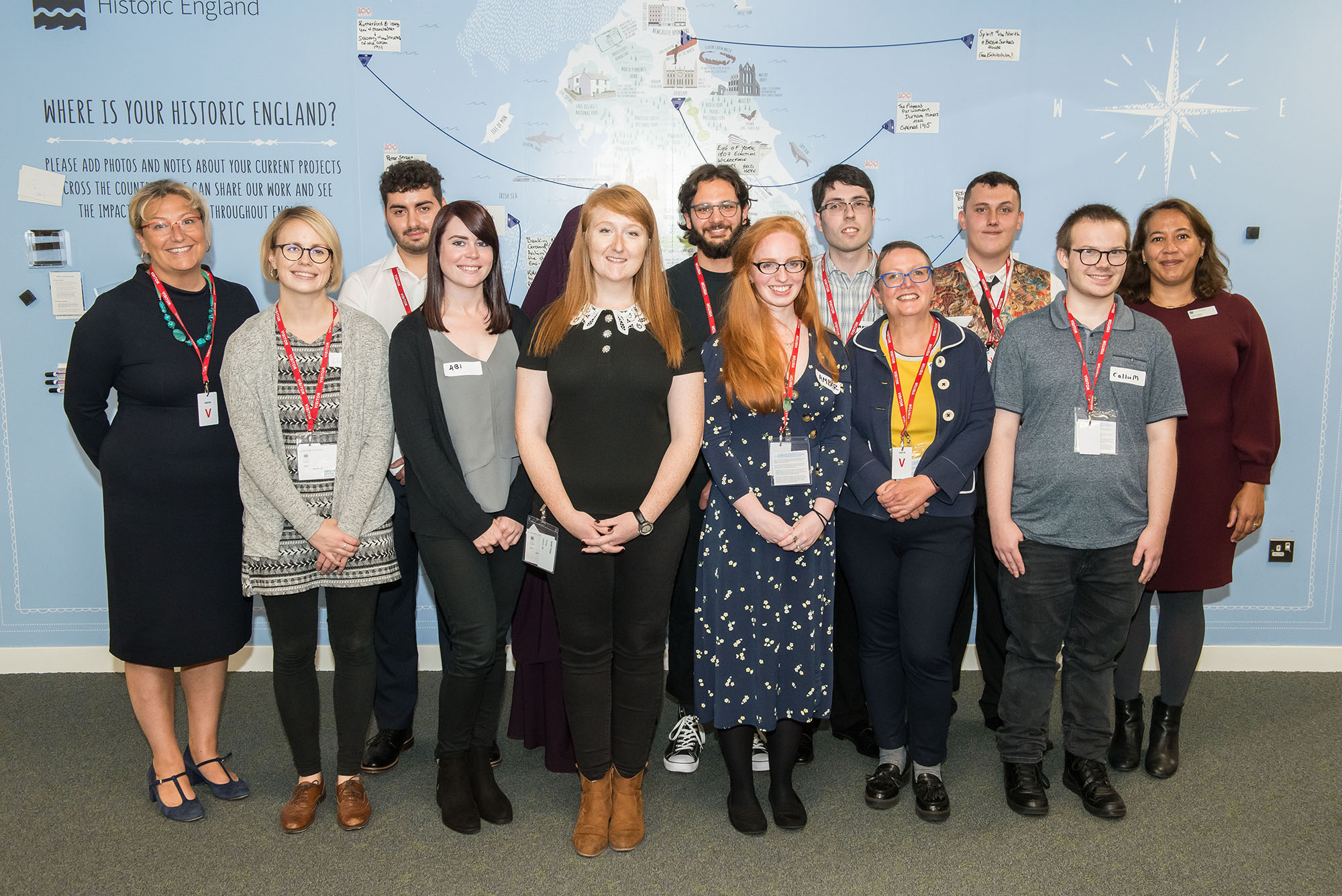 The group of new starters on the National Heritage Apprenticeship Scheme along with staff who are up-skilling.