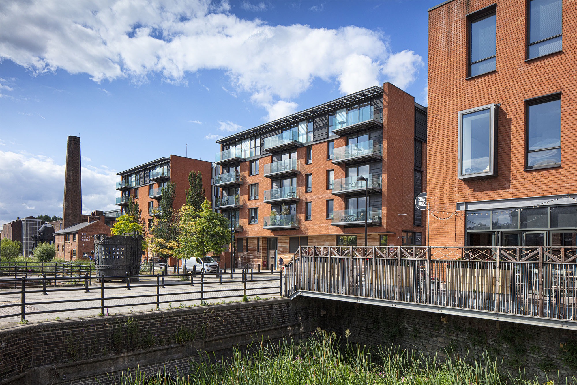 Apartments next to Kelham Island Museum and Chimney House in Kelham Island, Sheffield.