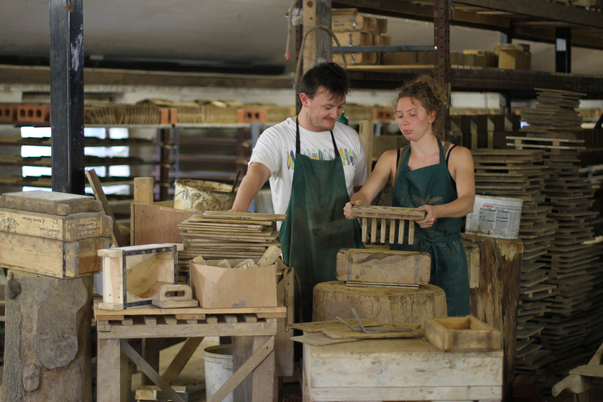 Traditional brick making