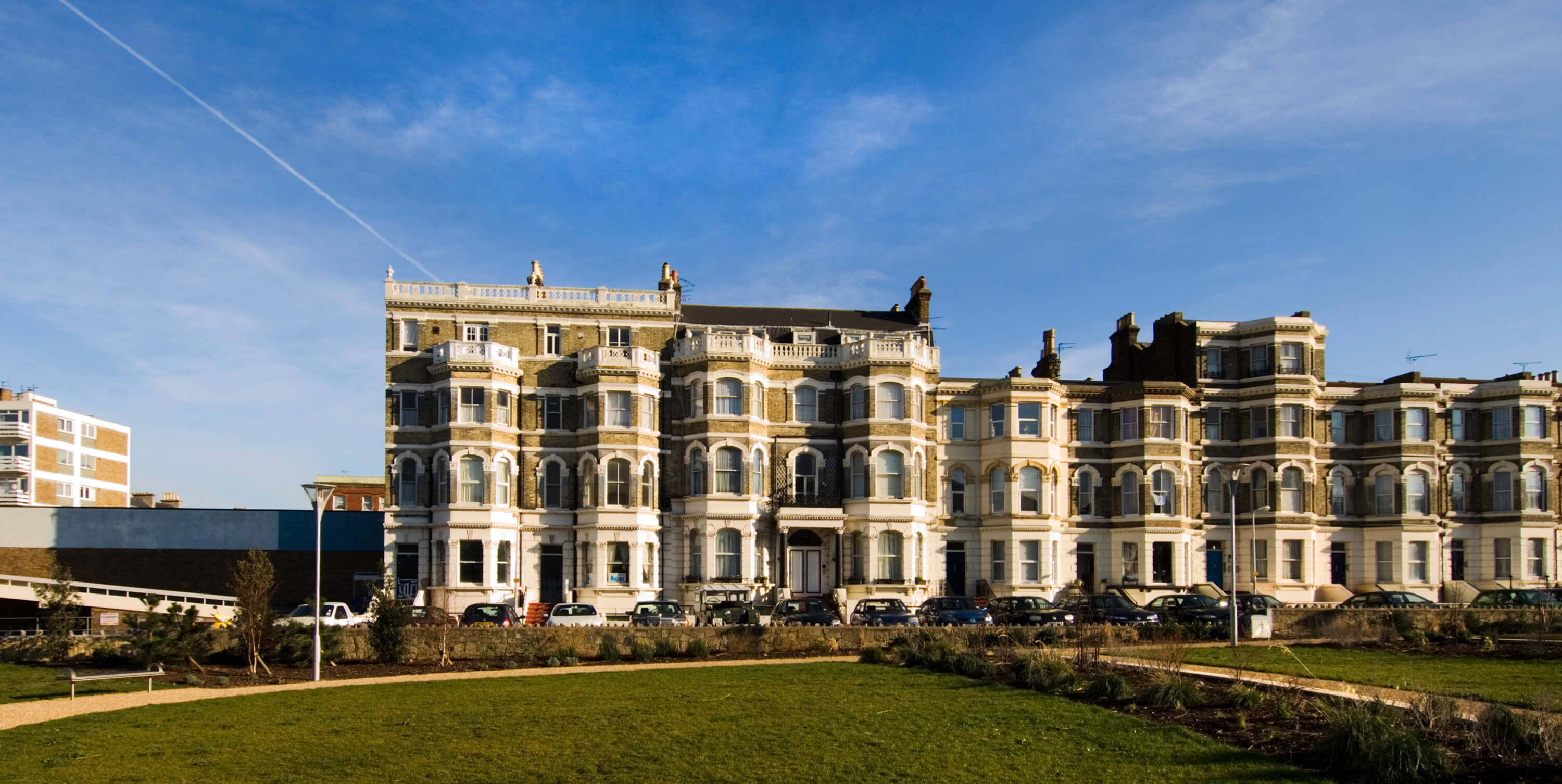 Image of a row of terraced houses in Margate, Kent.