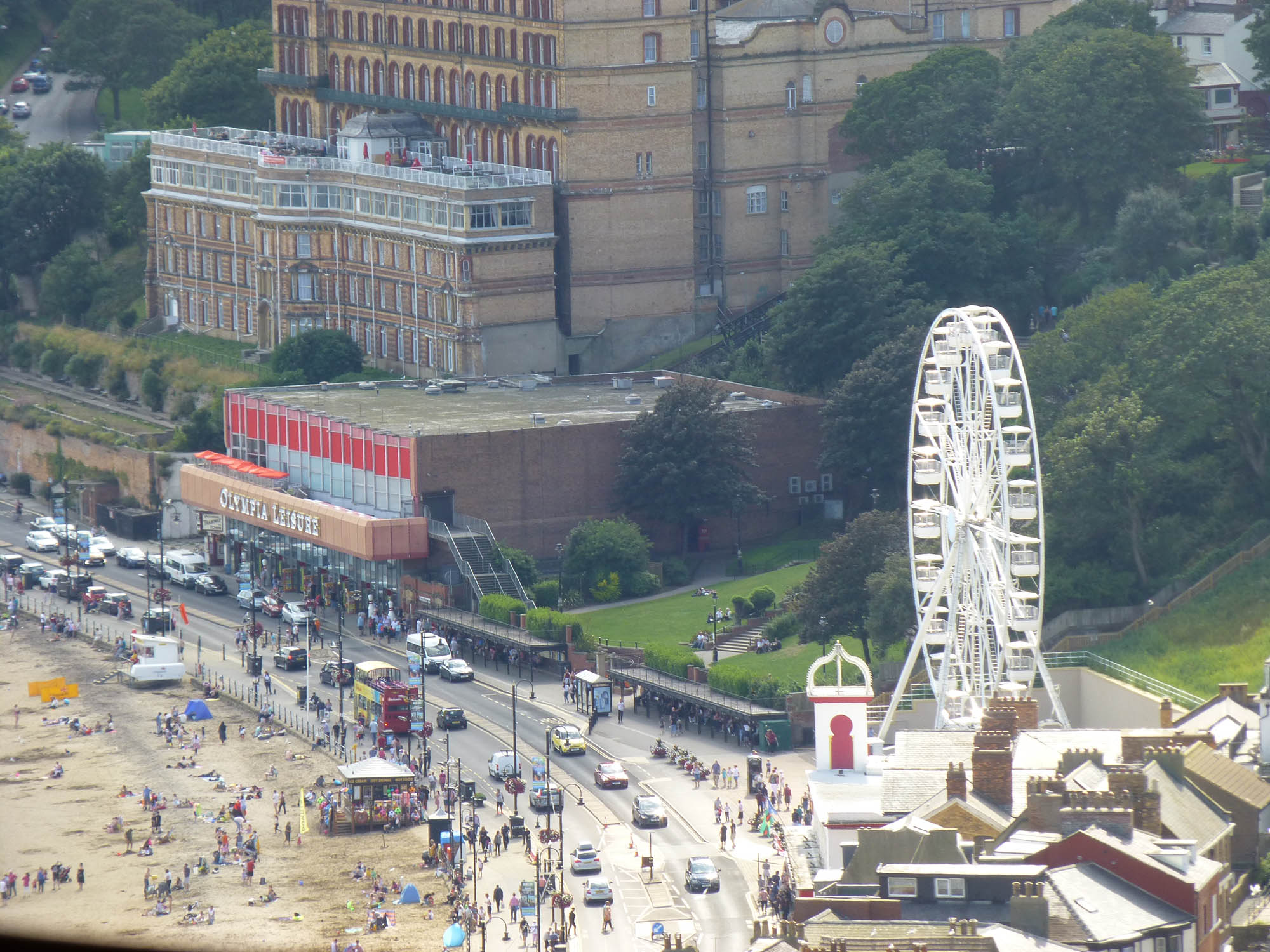 Public shelters overlooking South Bay Beach, Scarborough