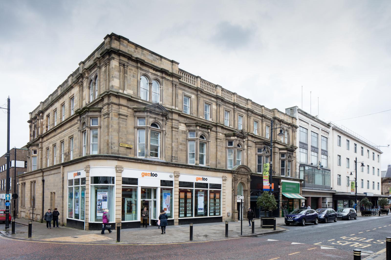 Building on the corner of Fawcett Street, Sunderland.