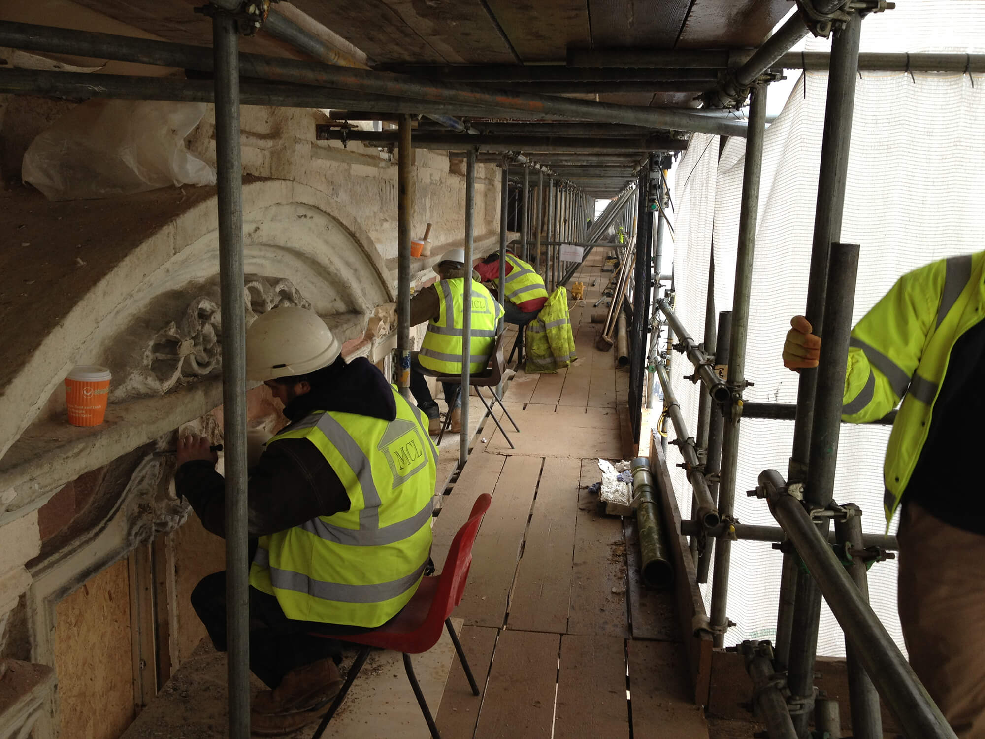 West Midlands Grand Hotel facade stone repair