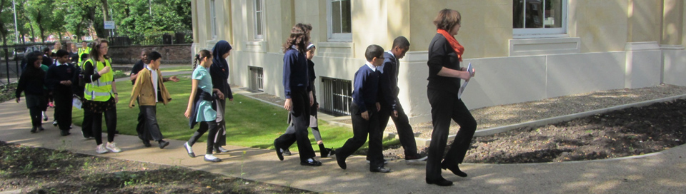 Pupils discovering their local heritage
