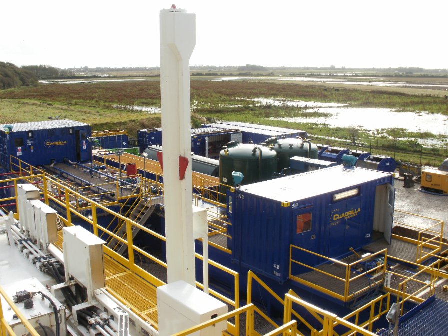Treatment plant at Preese Hall exploration site in Lancashire
