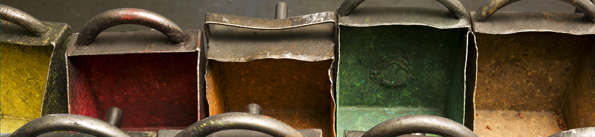 Detail of dye buckets