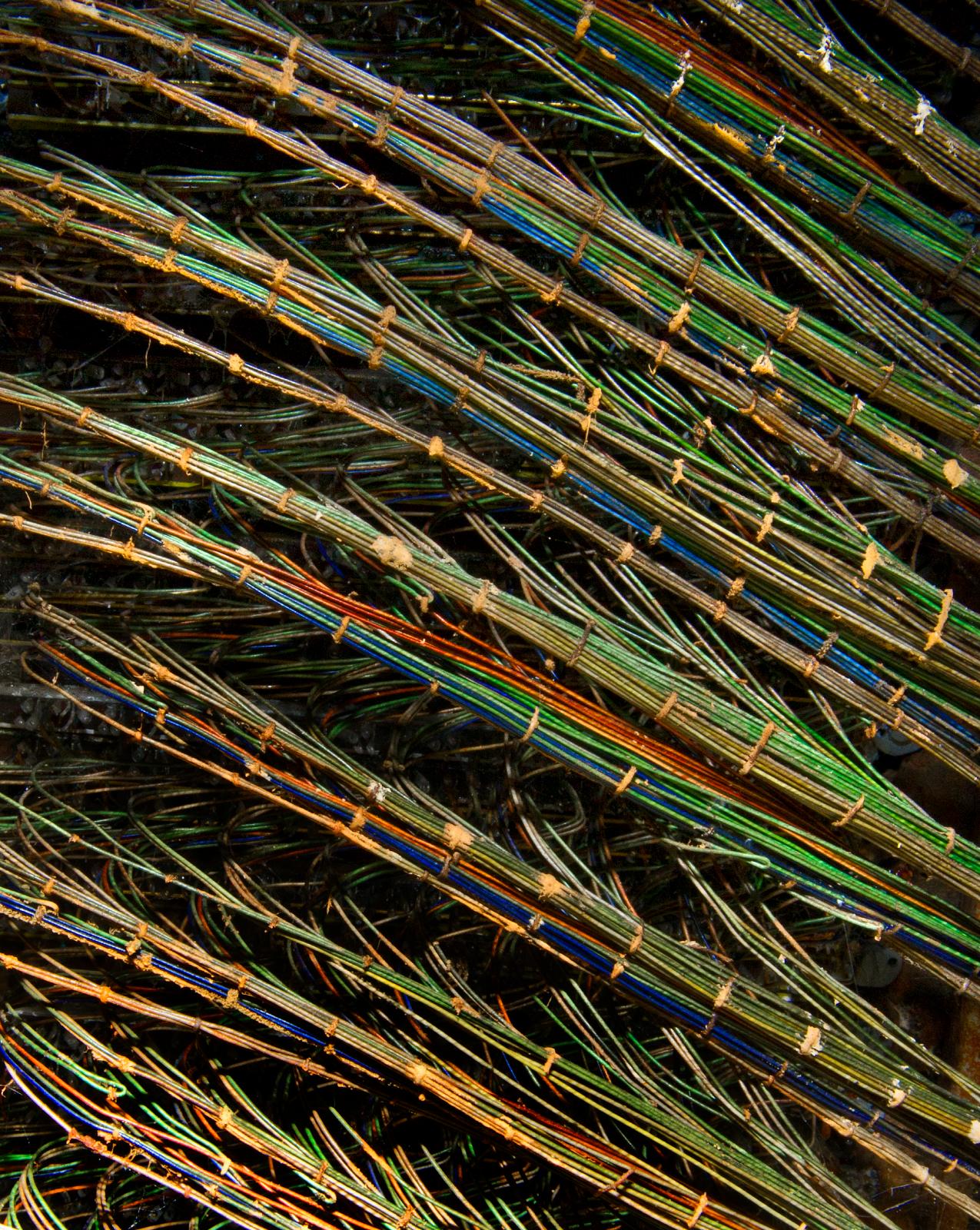 multi-coloured electrical wiring