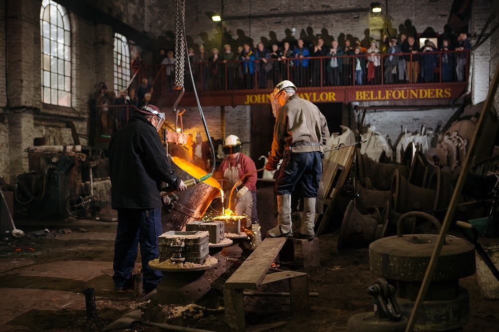 Taylor’s Bellfoundry in Loughborough, the only surviving bellfoundry still in operation in the UK, will receive £449,918 for urgent repairs