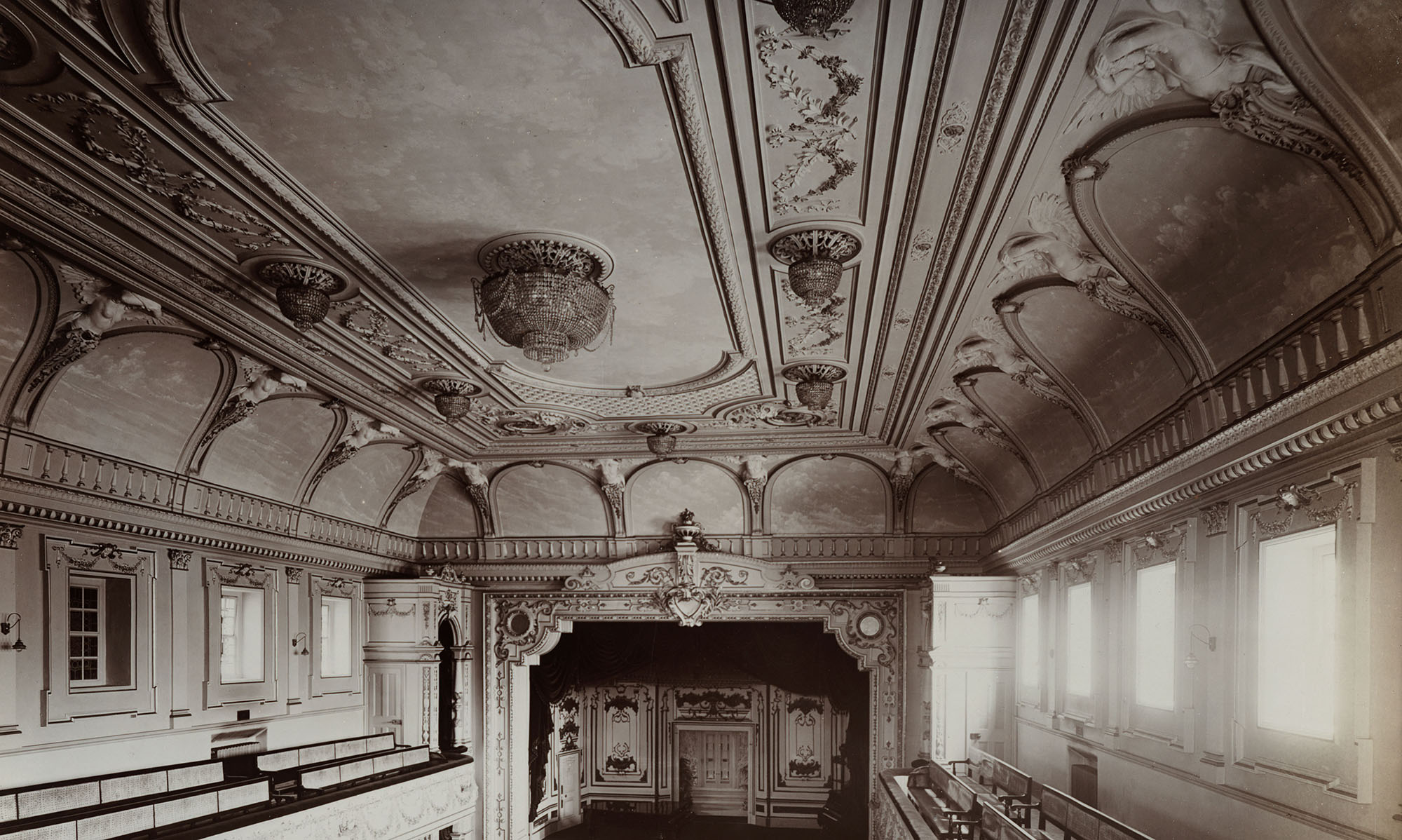 Fibrous plaster ceilings require survey by a competent plasterwork inspector and repair and maintenance by a competent plasterwork contractor familiar with these historic constructions.