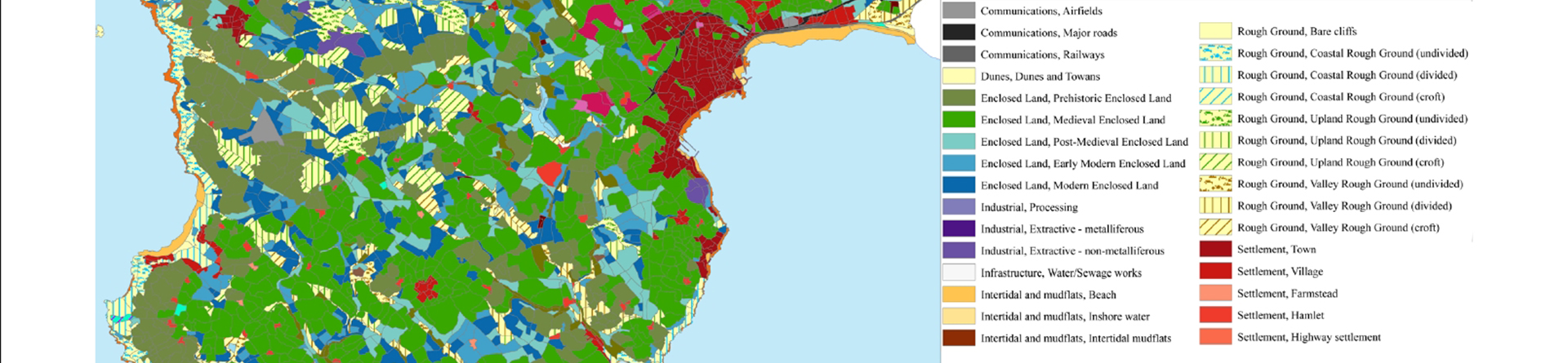 Detail of an Historic Landscape Characterisation of west Cornwall commissioned by EH/HE