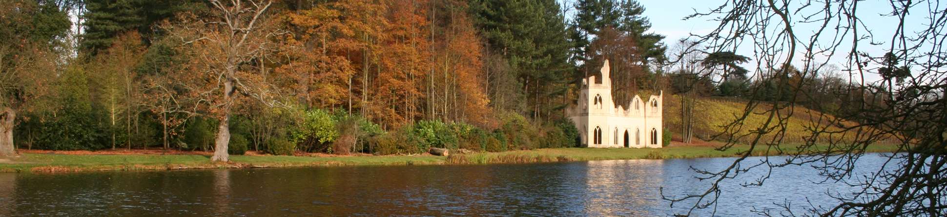 Colour photograph showing a lake