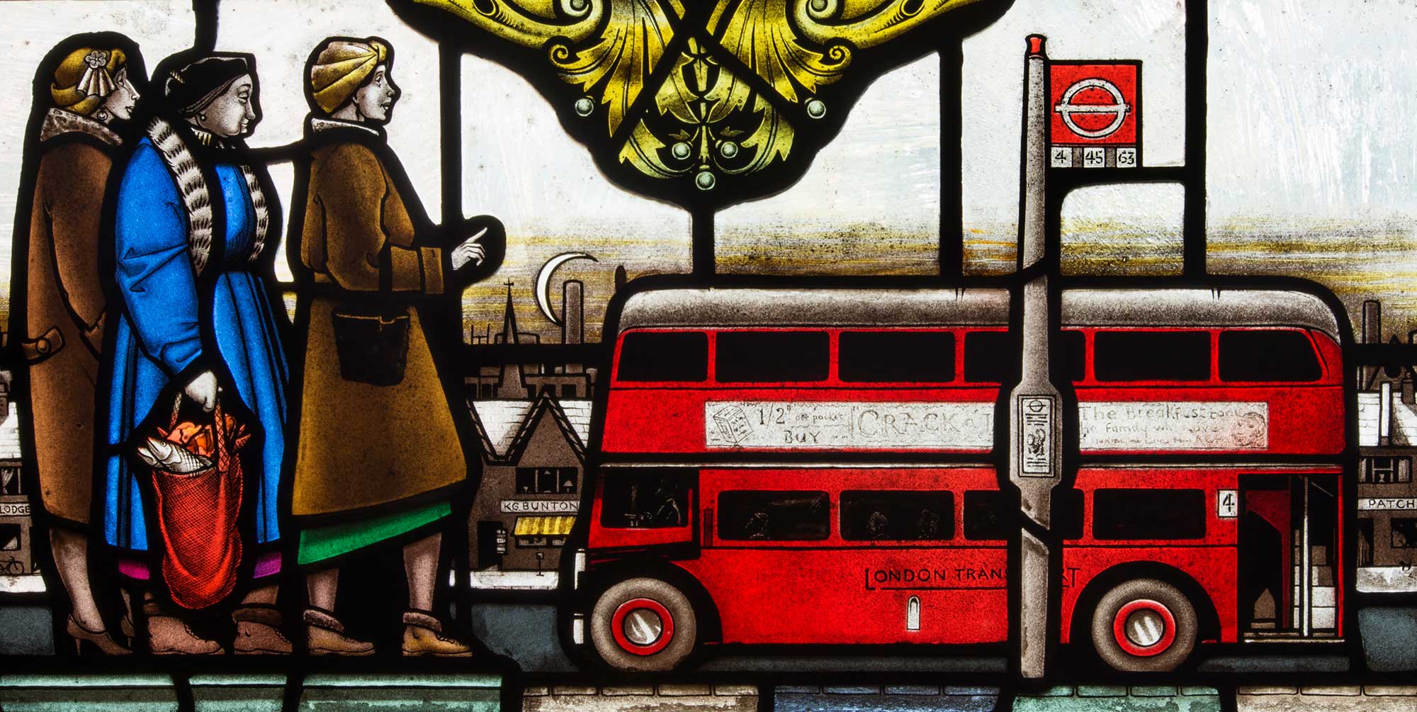 Stained glass window at Christ Church London.