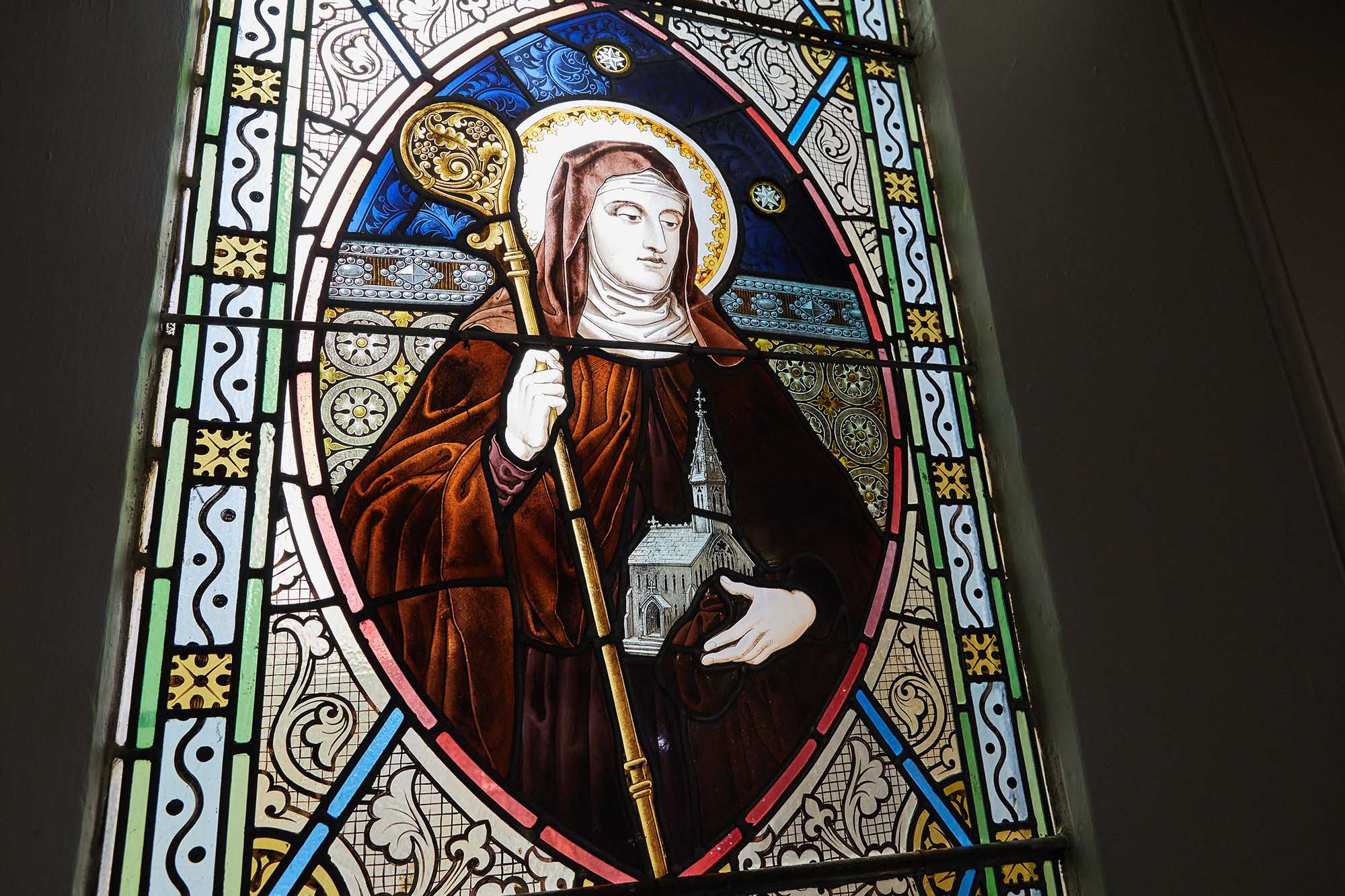 Photo of a stained glass window