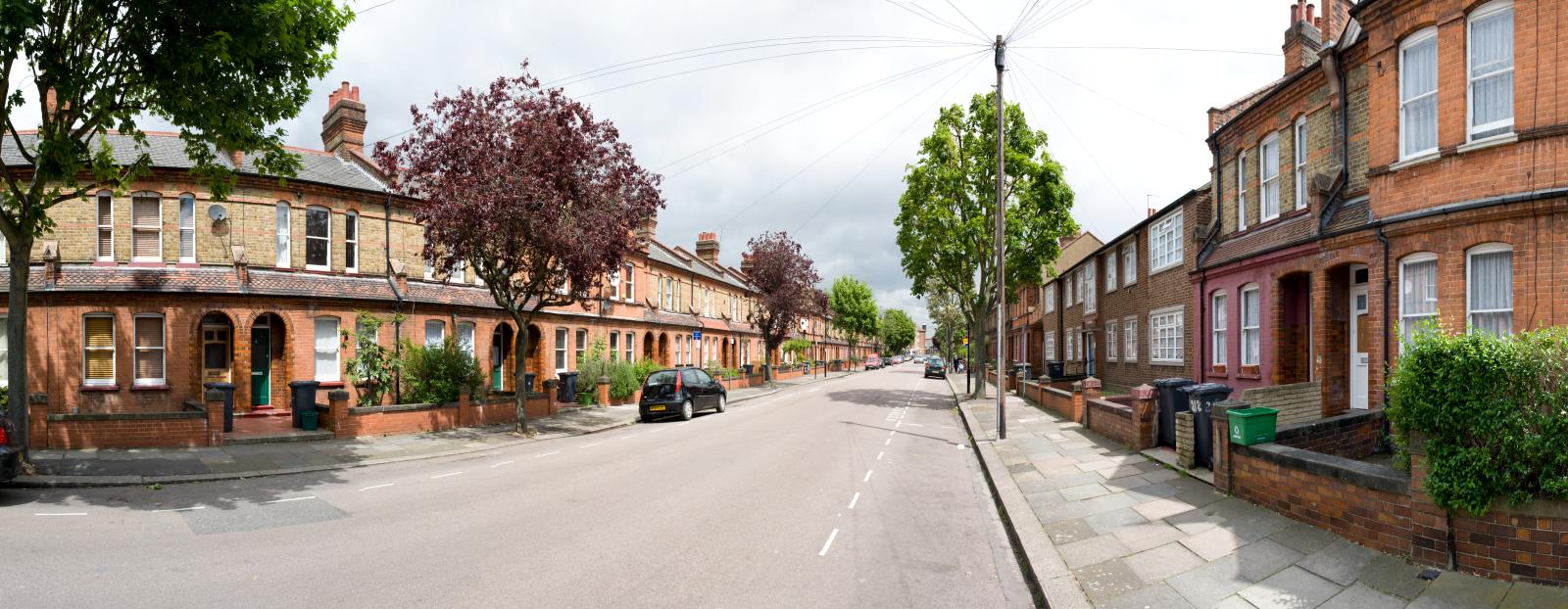 Street of housing in Noel Park Conservation Area
