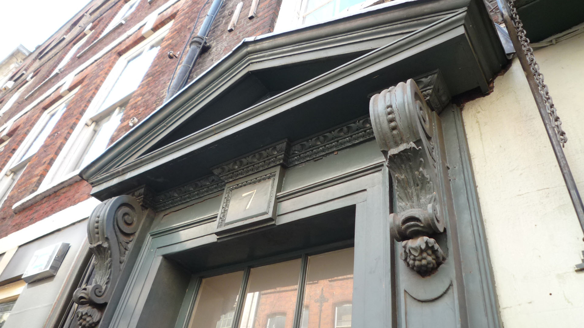 The exterior of number 7 Denmark Street in London