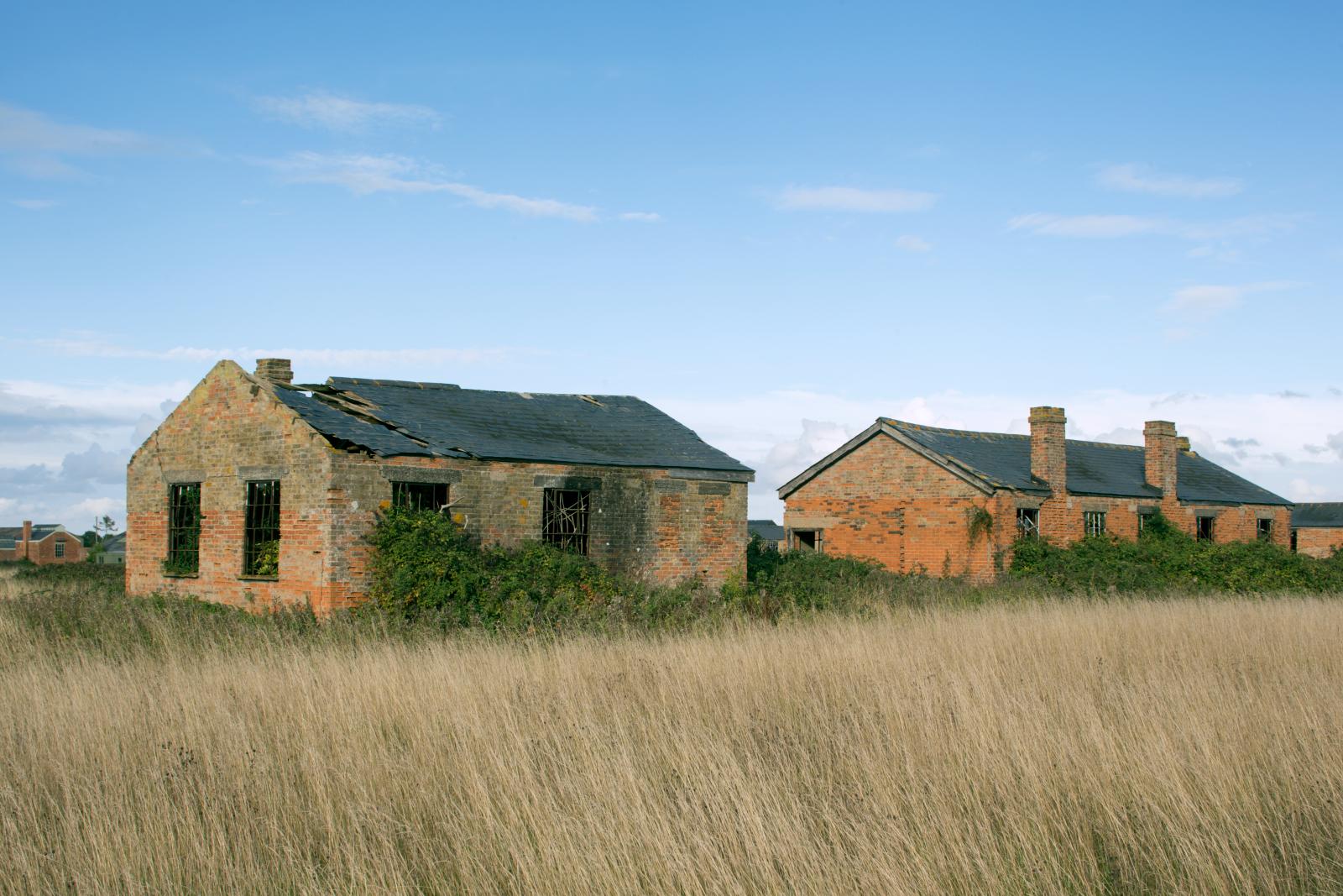 General view of the barracks at Stow Maries Airfield from the south-west