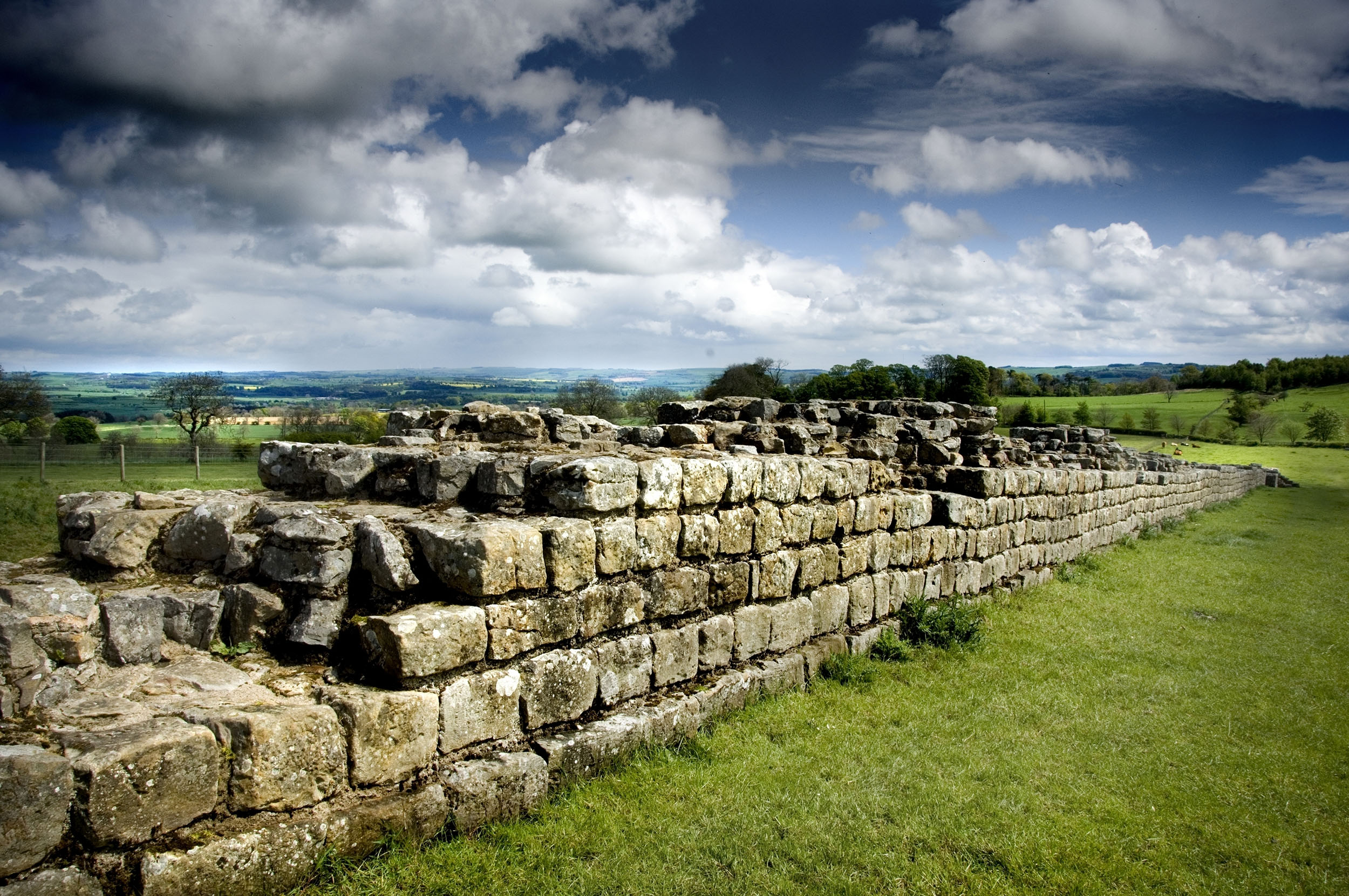 View of the Northumberland countryside.