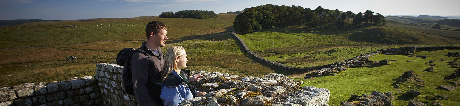 Hikers on Hadrian's Wall