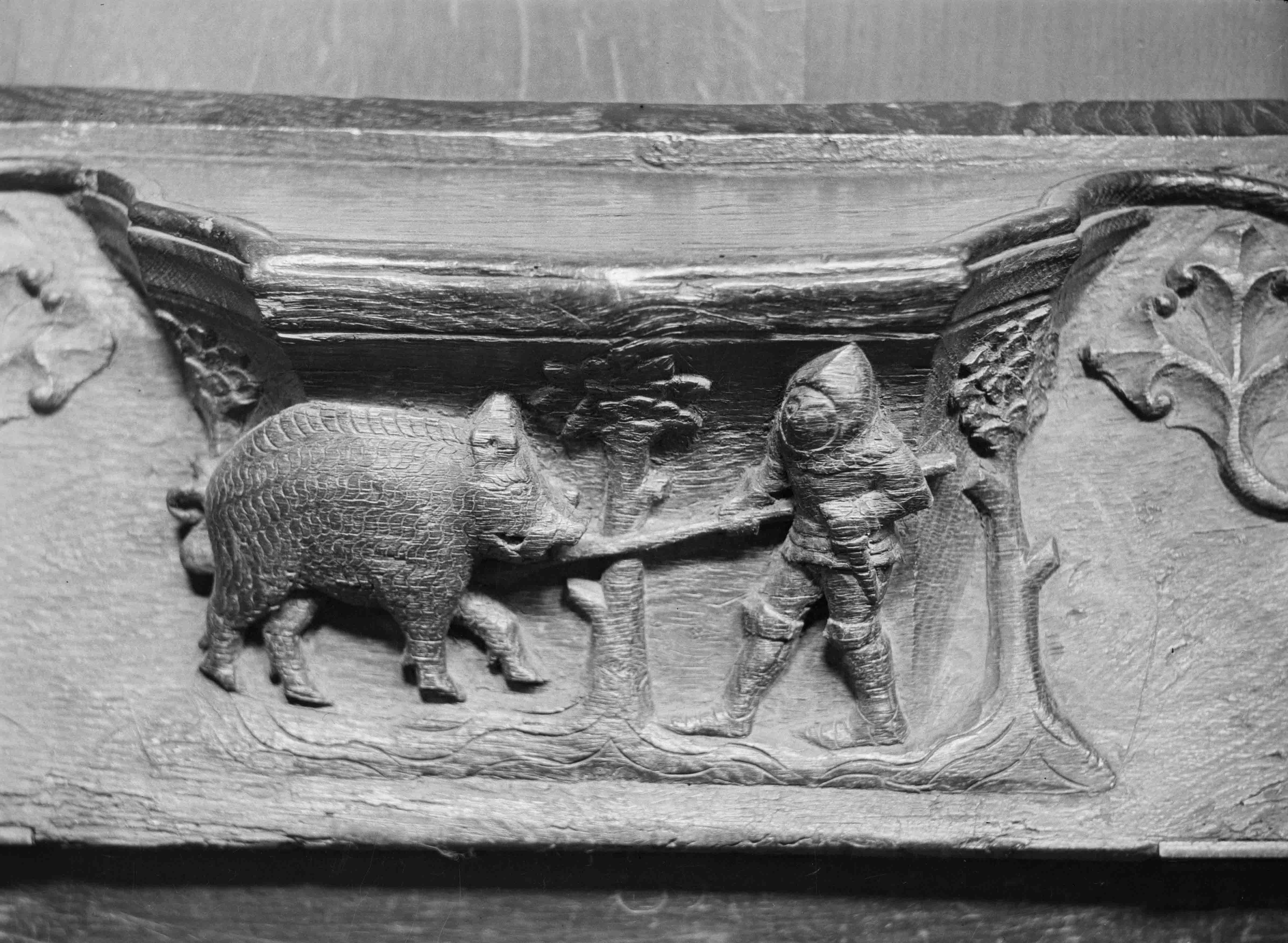 Wood carving of misericord