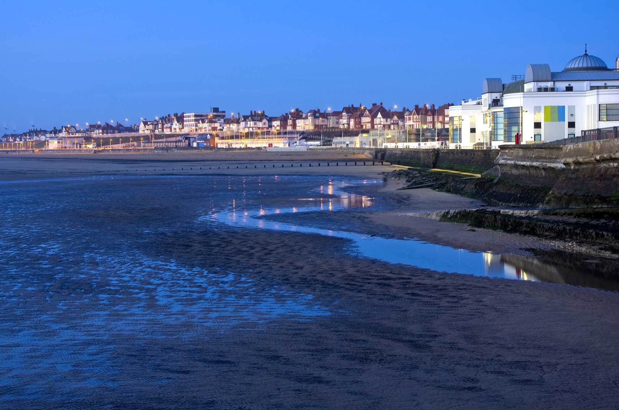Bridlington Spa, East Riding in early evening.