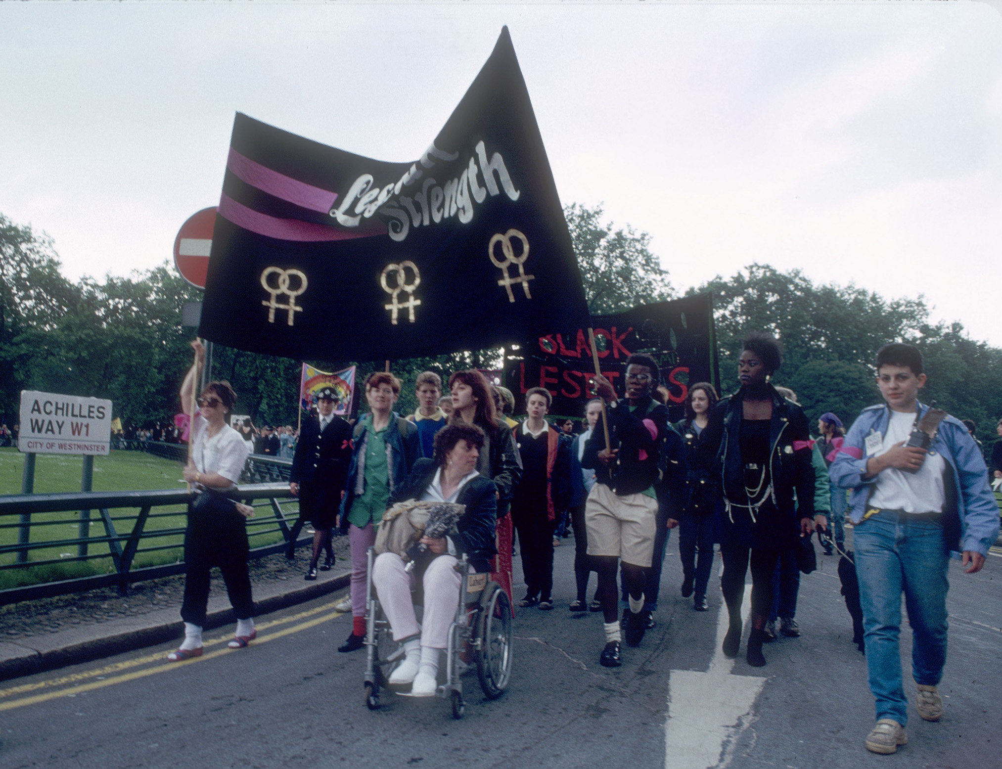Lesbian Strength & Black Lesbians march at Lesbian and Gay Pride, London, 1987