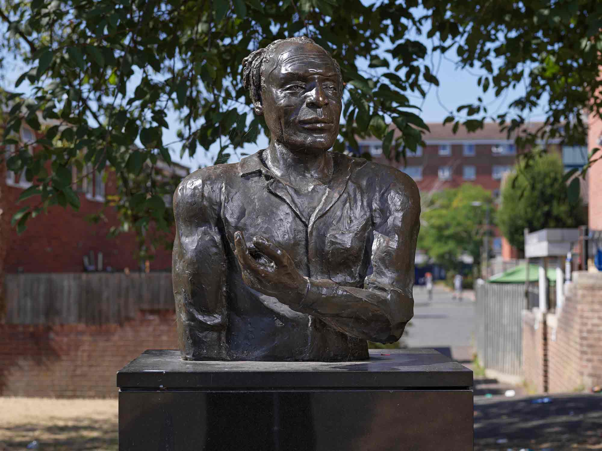 Bronze bust of Alfred Fagon