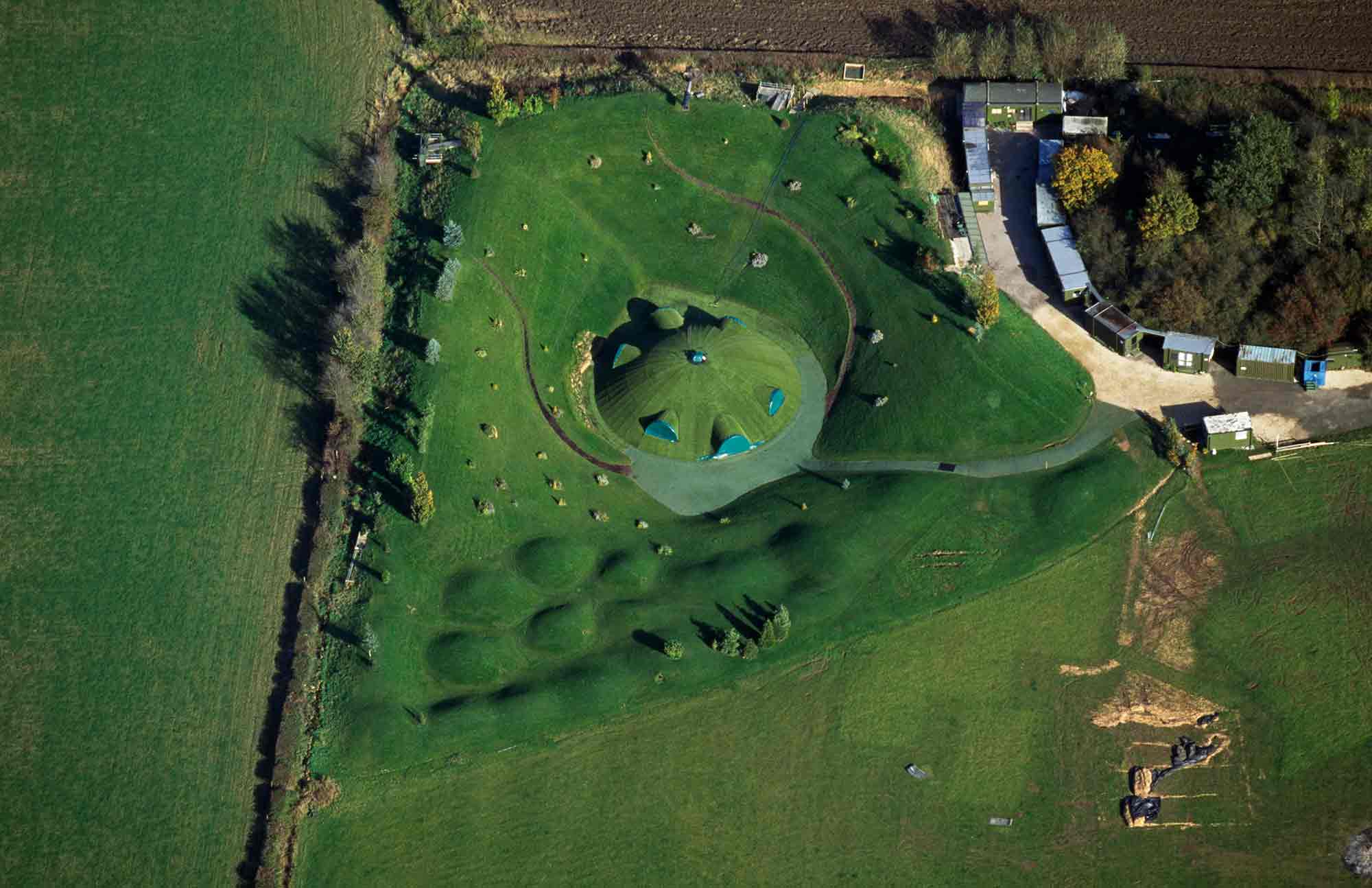 Aerial view of Teletubby Land