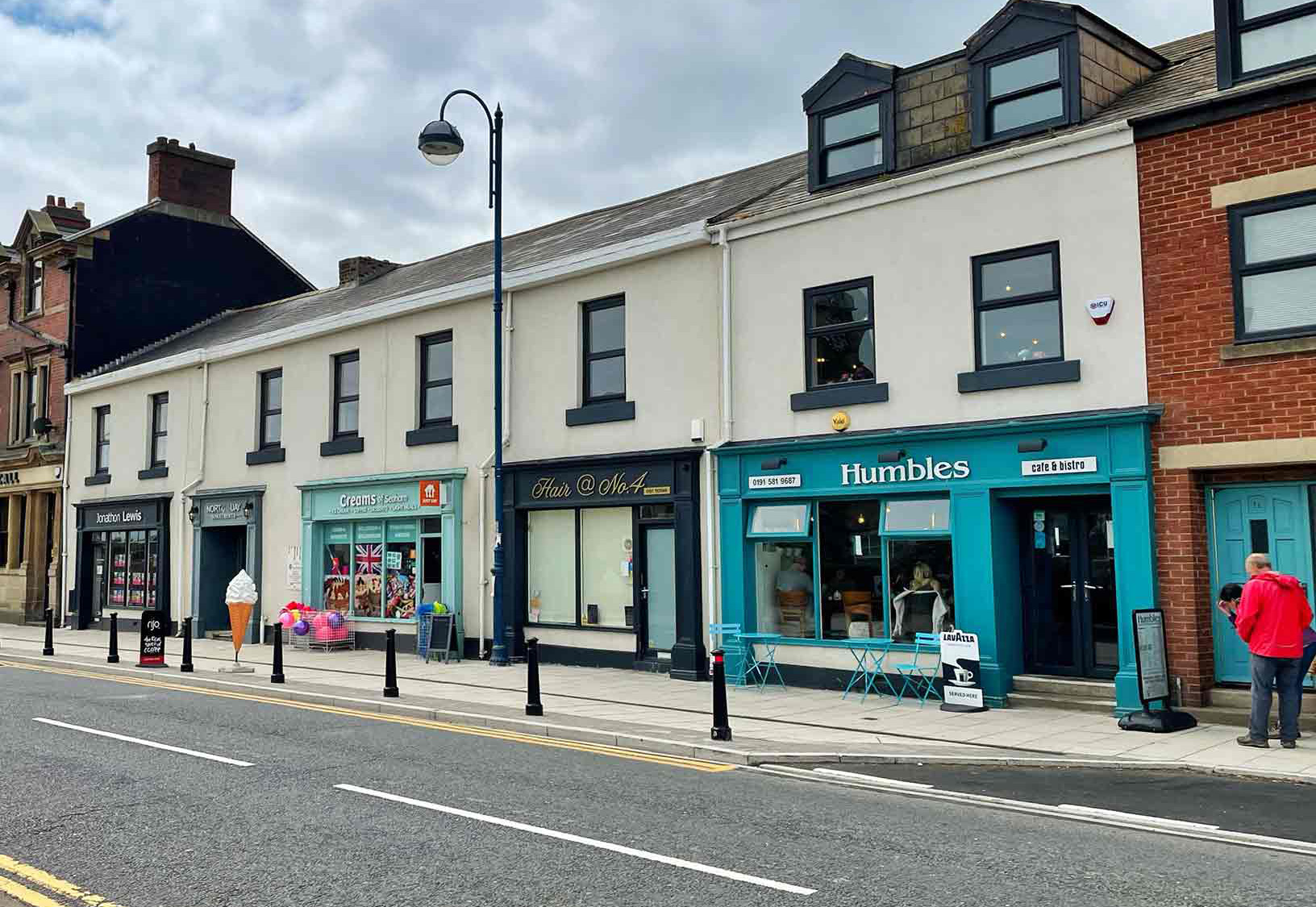 High street of independent shops