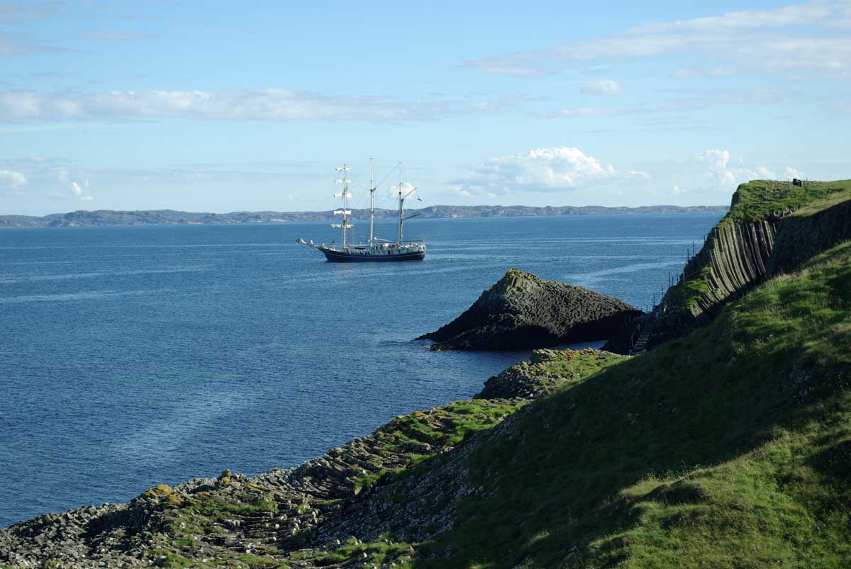 A three-masted sailing ship.