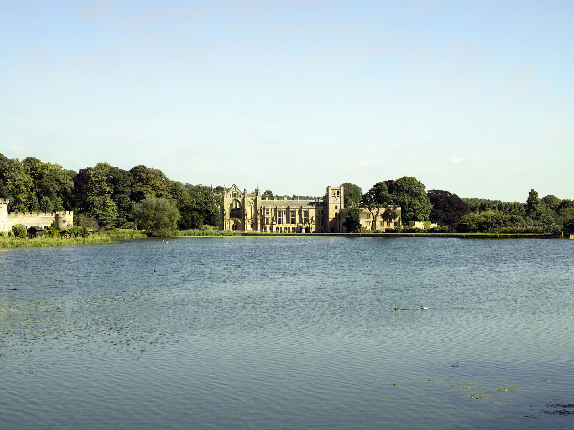 A photograph of the exterior of Newstead Abbey