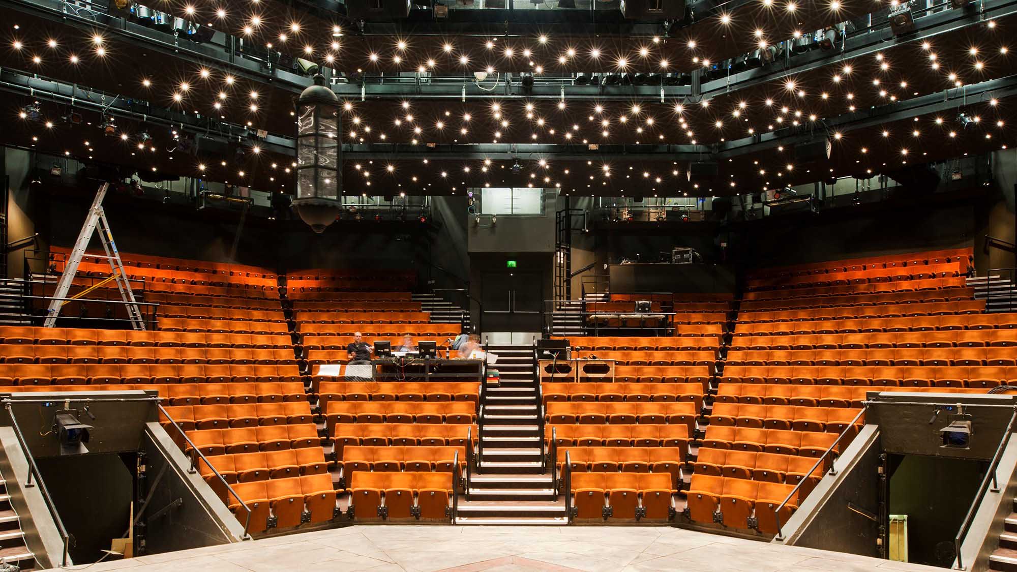 Interior of the Crucible Theature's auditorium.
