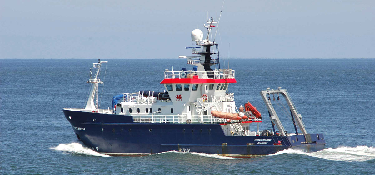Research vessel 'Prince Madog'.