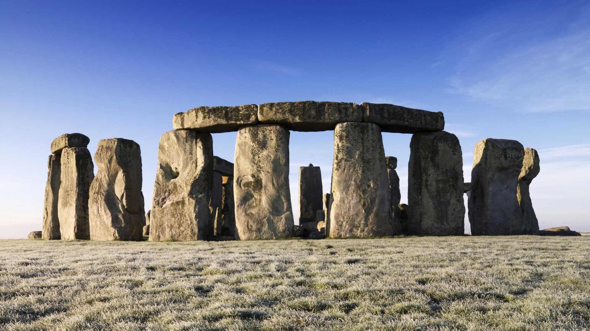 View of Stonehenge at dawn