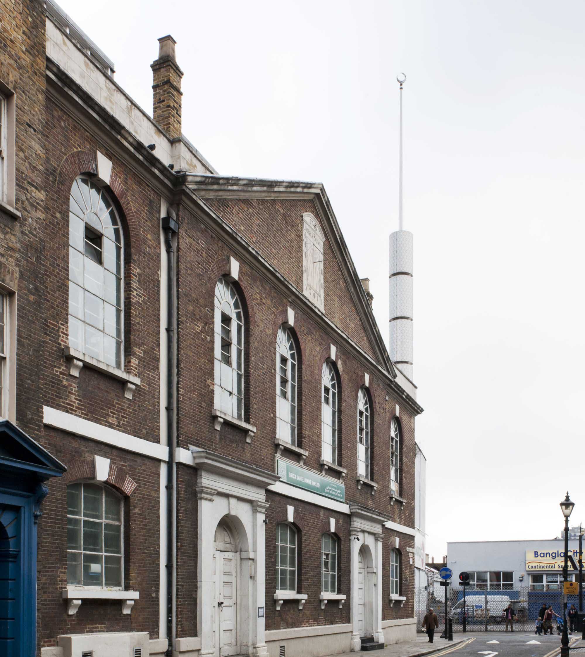 Brick Lane Mosque photographed from the street