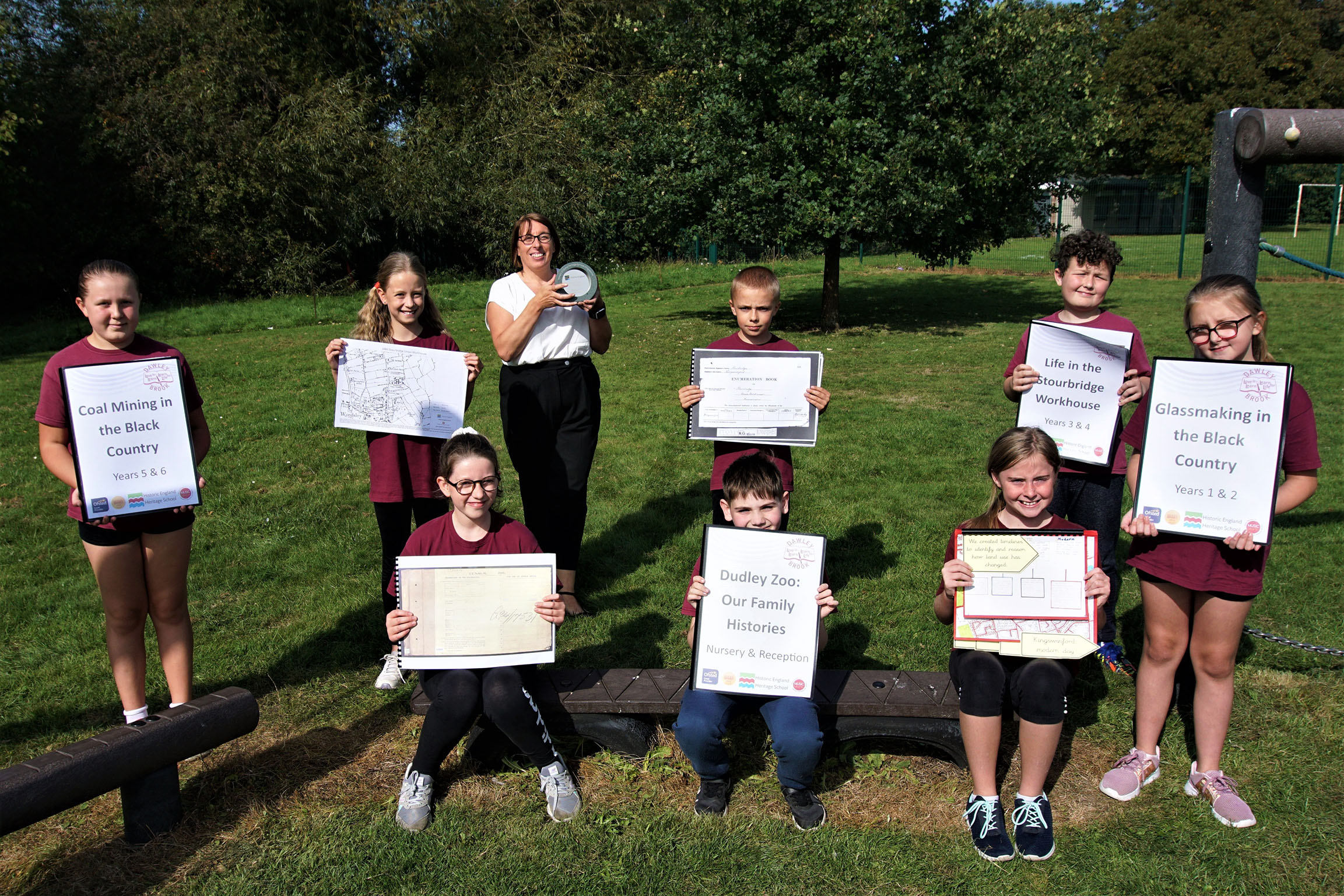 Staff and pupils from Dawley Brook Primary School, in Kingswinford