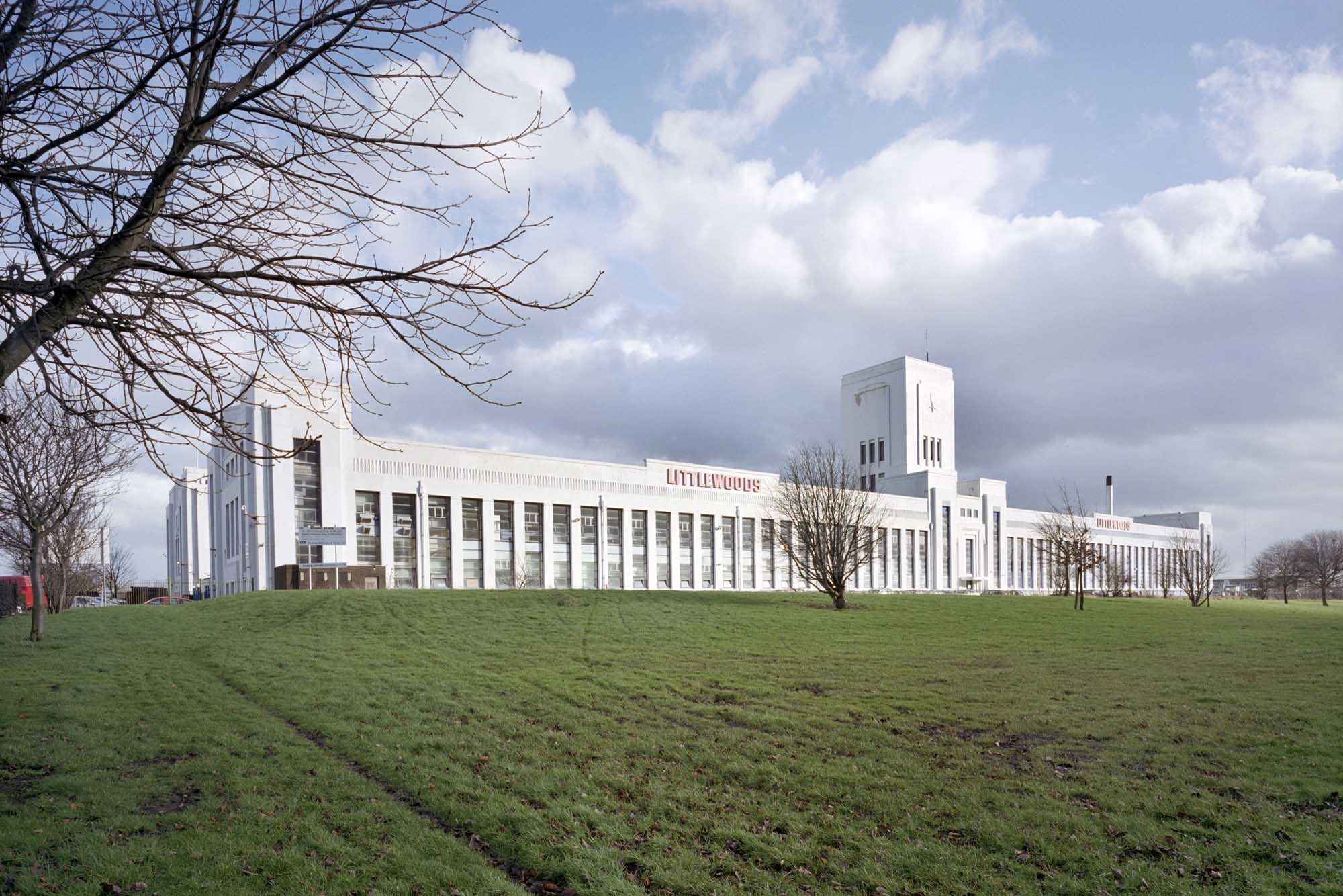 The front of the Littlewoods Pools building photographed in 2002.