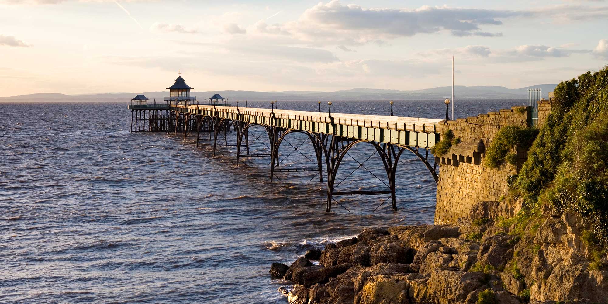 Image of Clevedon Pier, which was described by the poet Sir John Betjeman as "the most beautiful pier in England"